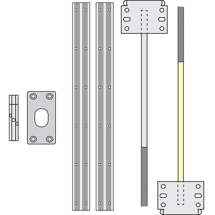 HERRAJES ALK Système de Redressement pour Porte 2000mm Régulation Centrale Zinc Aluminium HERRAJES ALK Système de Redressement pour Porte 2000mm Régulation Centrale Zinc Aluminium