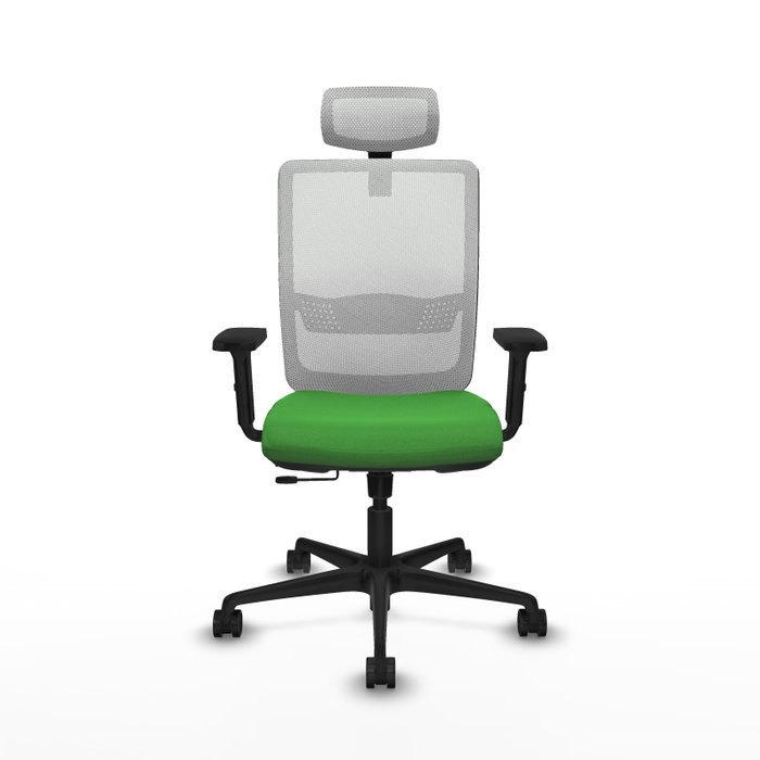 Piqueras Y Crespo Haches Chaise de Bureau Verte et Blanche avec Mécanisme Sincro/Traslack