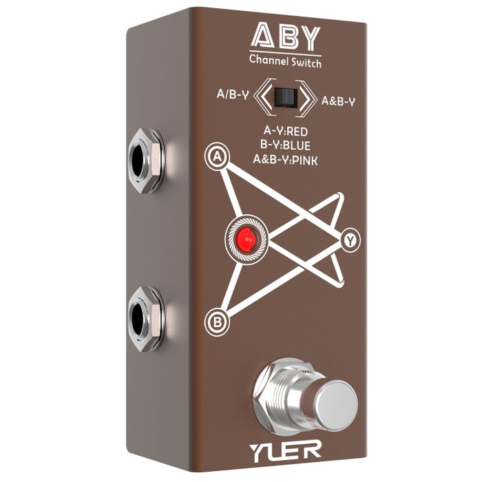 YUER Aby Pédale de Sélection de Ligne pour Instrument, Ampli, Enceinte et Pédale d'Effet YUER Aby Pédale de Sélection de Ligne pour Instrument, Ampli, Enceinte et Pédale d'Effet