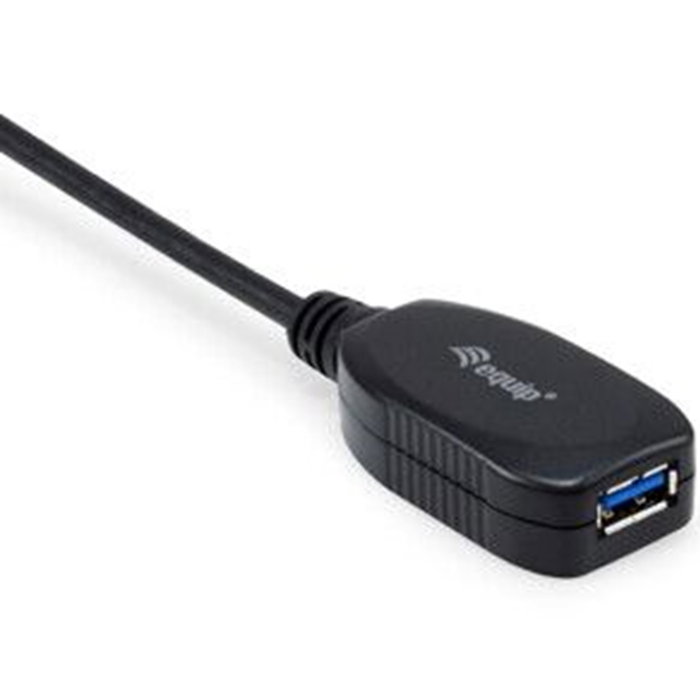 Equip 133346 Câble Prolongateur USB 3.0 Actif 5 m - USB-A Mâle vers USB-A Femelle, Noir