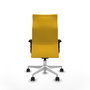 Piqueras Y Crespo Fauteuil Albacete, Similicuir Jaune, Mécanisme Synchrone, Accoudoirs 2D