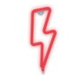 Forever Lampe Luminaire Neon LED Bolt Rouge avec Support Bureau | USB ou Piles | 34 cm