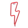 Forever Lampe Luminaire Neon LED Bolt Rouge avec Support Bureau | USB ou Piles | 34 cm
