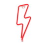 Forever Lampe Luminaire Neon LED Bolt Rouge avec Support Bureau | USB ou Piles | 34 cm
