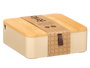 Berilo Organisateur plastique miroir bambou beige 14x5x14 cm (Set de 12)