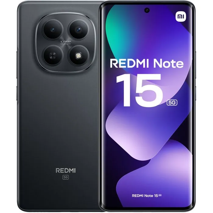 Xiaomi Redmi Note 15 5G 8GB 256GB 6,77" AMOLED 120 Hz Noir Xiaomi Redmi Note 15 5G 8GB 256GB 6,77" AMOLED 120 Hz Noir