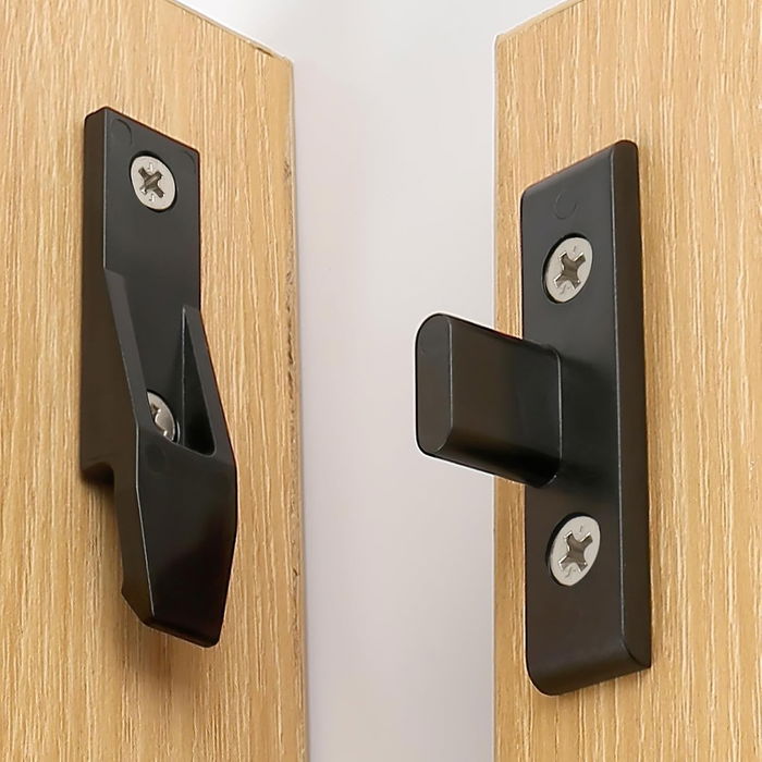 HERRAJES ALK Union de Paneles Plástico Negro para Montaje Suspendido Keku SU M+H Desmontable