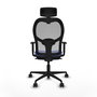 Chaise de Bureau avec Appui-tête Piqueras y Crespo 1D036N2 Bleu clair