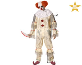 Atosa Déguisement Clown Macabre Adulte Beige Taille XXL