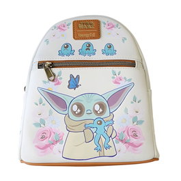 Loungefly Sac à dos Lucas Grogu With Frogs Star Wars avec bordures marron