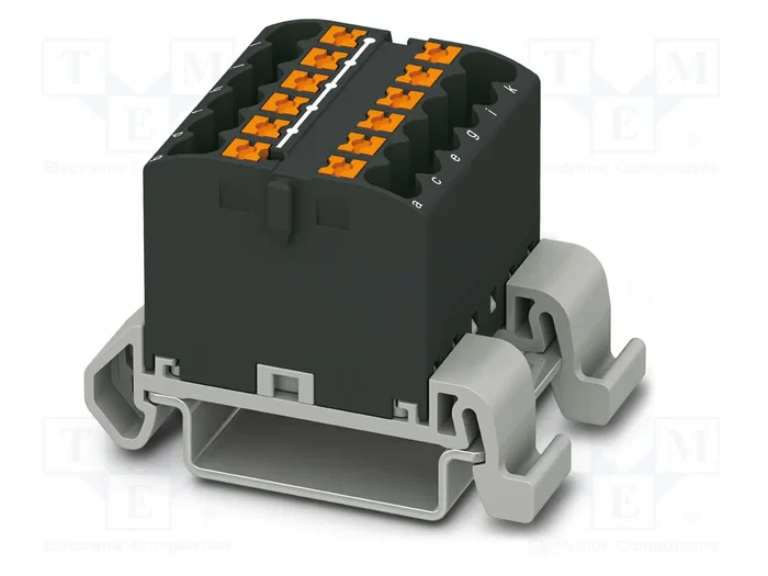 PHOENIX CONTACT PTFIX 12X2,5-NS35A BK Connecteur de rail 12 pinces