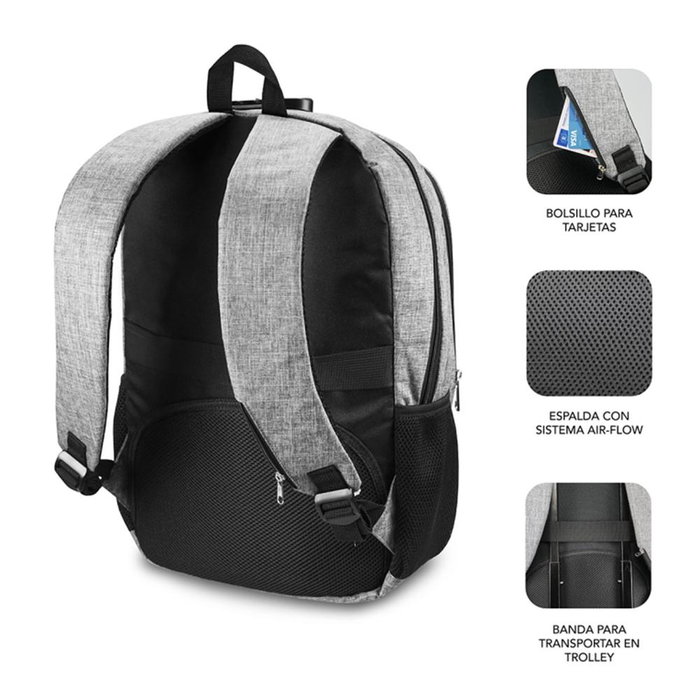 Subblim Mochila Urban Lock Portatil 16 Pouces Sac à Dos Anti-Vol Gris avec USB Subblim Mochila Urban Lock Portatil 16 Pouces Sac à Dos Anti-Vol Gris avec USB