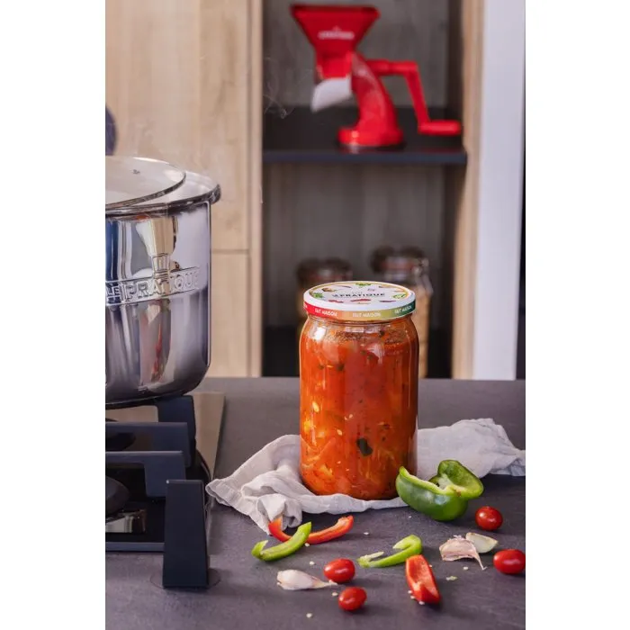 Le Pratique Traiteur en Inox Ø 28 cm - 14 L avec Couvercle Verre Le Pratique Traiteur en Inox Ø 28 cm - 14 L avec Couvercle Verre