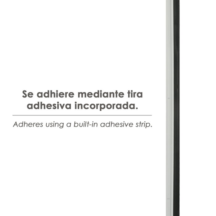 WOLFPACK LINEA PROFESIONAL Bas de porte aluminium blanc à caoutchouc 1 mètre