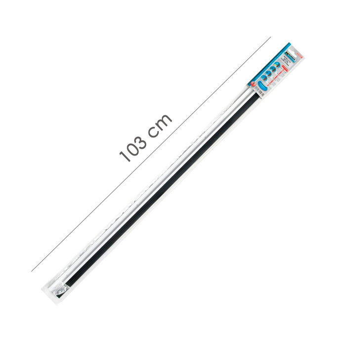 WOLFPACK LINEA PROFESIONAL Bas de porte aluminium blanc à caoutchouc 1 mètre