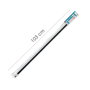 WOLFPACK LINEA PROFESIONAL Bas de porte aluminium blanc à caoutchouc 1 mètre