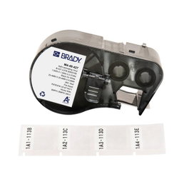 Brady B-427 Étiquettes en vinyle auto-laminantes 25,4 x 25,4 mm, Blanc, 260 pièces