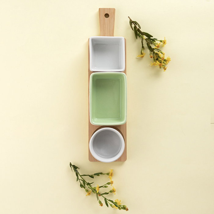 Quid Set de service Kaleido Multicolore en bois, 4 pièces