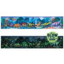 Hape Puzzle Dinosaures 200 Pièces 1,5 Mètres - Squelettes Phosphorescents dans le Noir - Avec 10 Cartes Informatives - Multilingue (EN, FR, DE, ES, IT, PT, NL)