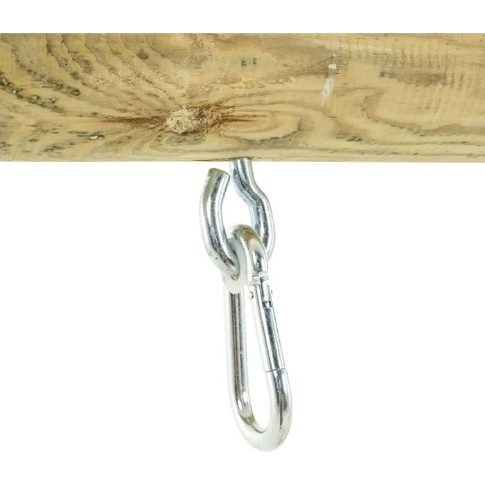 TP Toys Lot de 2 mousquetons métal galvanisé pour balançoire, compatibles poutre ronde 10 cm