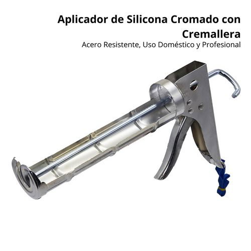Burcasa Applicateur de silicone chromé avec crémaillère