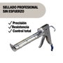 Burcasa Applicateur de silicone chromé avec crémaillère