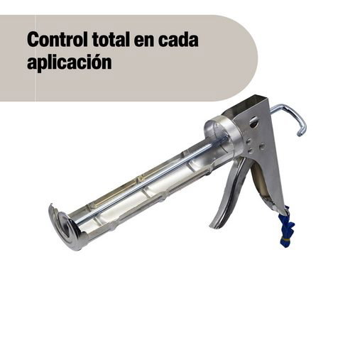 Burcasa Applicateur de silicone chromé avec crémaillère