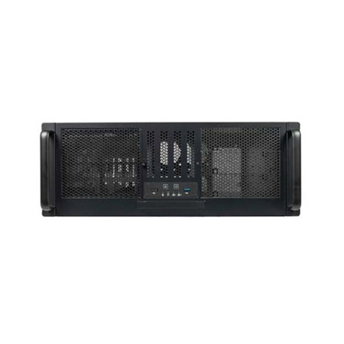 Unykach Caja Rack 4U 19 Pulgadas Noir/Argent avec 4 Ventilateurs et 2 Ports USB