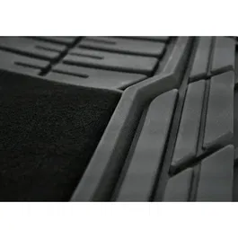 Michelin Tapis de voiture avant universel - 2 tapis caoutchouc et moquette noir/gris