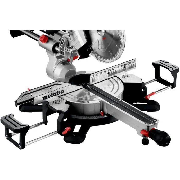 Metabo KGS 254 M Scie à onglets radiale 1500 W 254 mm avec système d'éclairage LED Precision Cut Line pour coupes précises