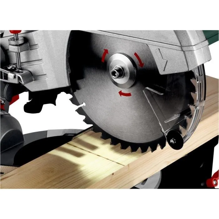 Metabo KGS 254 M Scie à onglets radiale 1500 W 254 mm avec système d'éclairage LED Precision Cut Line pour coupes précises
