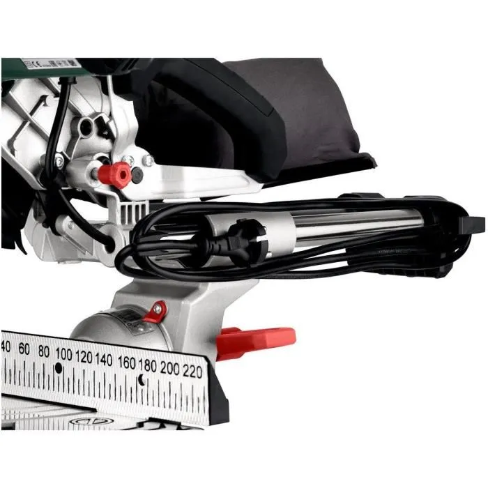 Metabo KGS 254 M Scie à onglets radiale 1500 W 254 mm avec système d'éclairage LED Precision Cut Line pour coupes précises