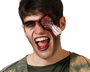 Prothèse Cicatrice 3D avec Oeil Sanglant Suspendu pour Costume d'Halloween et Maquillage SFX - Effet Terrifiant
