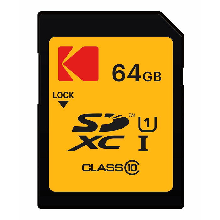 Carte Mémoire Micro SD avec Adaptateur Kodak EKMSD64GXC10K 64 GB Carte Mémoire Micro SD avec Adaptateur Kodak EKMSD64GXC10K 64 GB