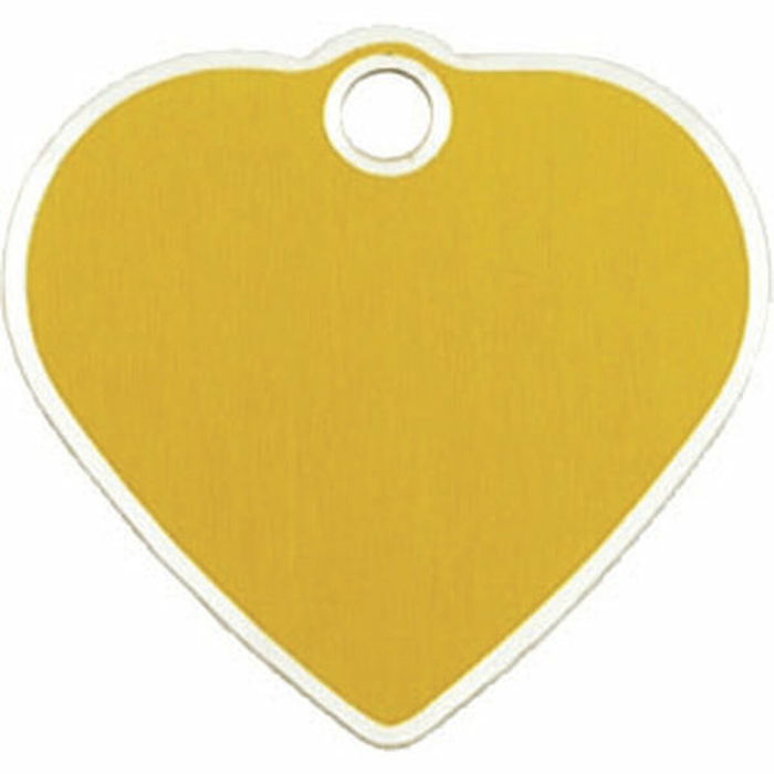 Plaque d'identification pour collier Imarc Doré Coeur Aluminium