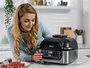 Ninja AG301EU Grill de cuisine + Friteuse à air 5-en-1 Ninja Foodi - 5,7 L, 3,8 L, parrillade pour 4 personnes (Cuit, grille, frit, rôtit, déshydrate)