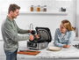Ninja AG301EU Grill de cuisine + Friteuse à air 5-en-1 Ninja Foodi - 5,7 L, 3,8 L, parrillade pour 4 personnes (Cuit, grille, frit, rôtit, déshydrate)