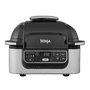 Ninja AG301EU Grill de cuisine + Friteuse à air 5-en-1 Ninja Foodi - 5,7 L, 3,8 L, parrillade pour 4 personnes (Cuit, grille, frit, rôtit, déshydrate)