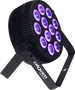 ALGAMLIGHT Projecteur LED 12x10W RGBWAU+UV Slim 6-en-1 DMX512 IR Automatique 50W