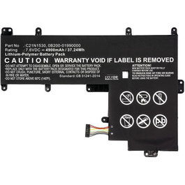 CoreParts Batterie pour Asus Chromebook C202, C202SA, C202SA-2A, 4900 mAh, 37.24 Wh, 7.6 V