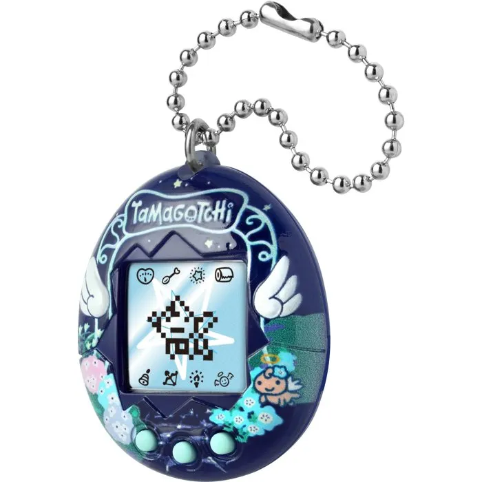 BANDAI Tamagotchi original Angel Night Garden - Animal électronique virtuel avec écran couleur, 3 boutons et jeux