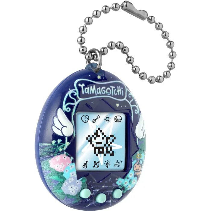BANDAI Tamagotchi original Angel Night Garden - Animal électronique virtuel avec écran couleur, 3 boutons et jeux