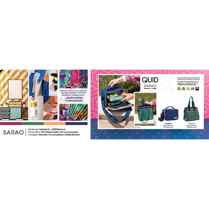 Quid Sacoche Thermique Sarao 21x16x14 cm Bleu - Lot de 6 - Transportable, Pliable, Sans BPA Quid Sacoche Thermique Sarao 21x16x14 cm Bleu - Lot de 6 - Transportable, Pliable, Sans BPA