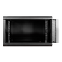Phasak Pro Rack Mural 19 pouces 9U 600x600 mm PHO 3109 Armoire de Réseau avec Porte en Verre Trempé