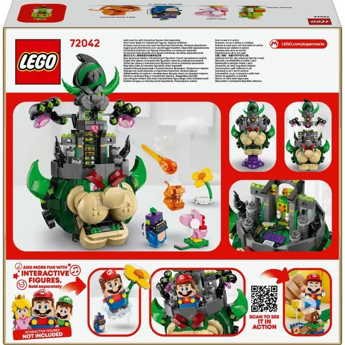 LEGO Super Mario 72042 - Prince Florian et Château de Bowser, Jeu de Construction Interactif avec 4 Figurines, pour Enfants dès 9 Ans