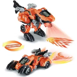 VTech - Switch & Go Dinos Fire - Furex Le Super T-Rex - Jeu de transformation dinosaure voiture - Avec écran LCD, sons et lumières - Jouet enfant 4 ans et plus