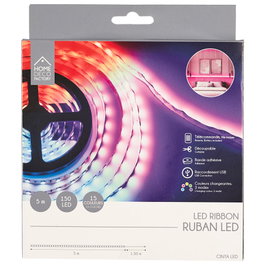 Home Deco Factory Ruban LED 150 LED 5m avec Télécommande