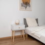 Vinthera Moa Table de chevet en bois et mélamine, pieds en pin, 40x30x50 cm