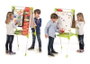 Chicos Pizarra de Artista - Tableau 2 en 1 magnétique et pour craies, extensible et pliable, 63x60x120 cm avec 82 accessoires