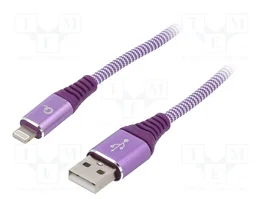 GEMBIRD Cablexpert Câble USB 2.0 vers Apple Lightning - 2m - Violet